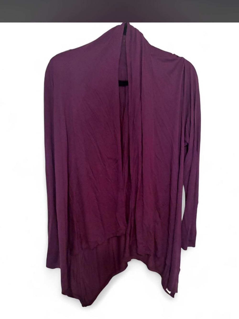 Open-Front Women's Cardigan Sweater in Burgundy